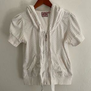 Vintage Juicy Couture Heart Terry Hoodie in white